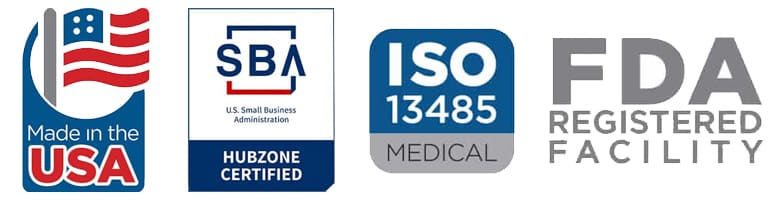Made in the USA • SBA • ISO 13485 • FDA Registered Facility